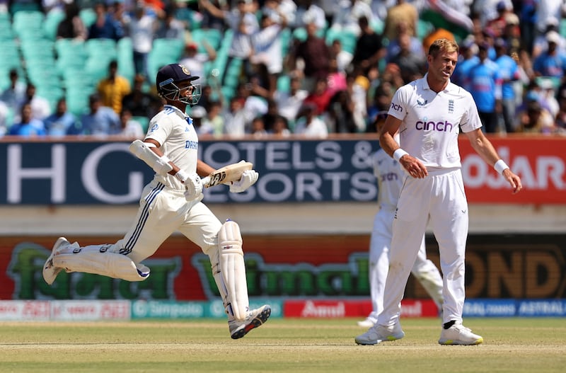 India's Yashasvi Jaiswal hit James Anderson for three successive sixes. Reuters