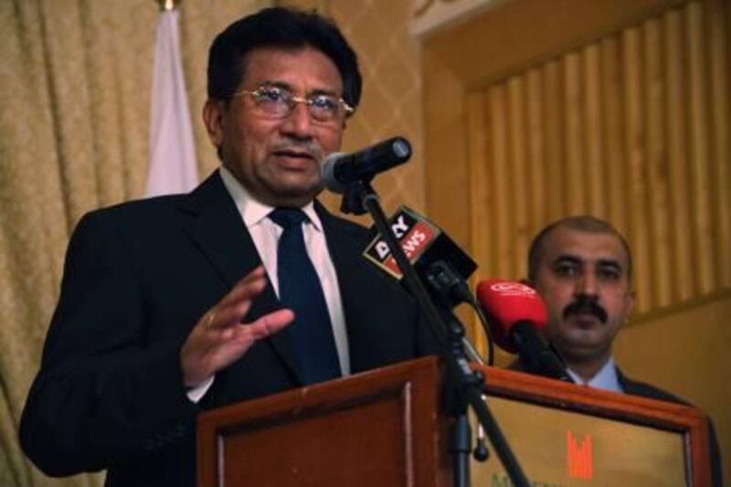 United Arab Emirates - Abu Dhabi - Decmer 20th, 2010:  Former president of Pakistan Pervaiz Musharraf speaks on business opportunities in the Middle East at the Millennium Hotel.  (Galen Clarke/The National)