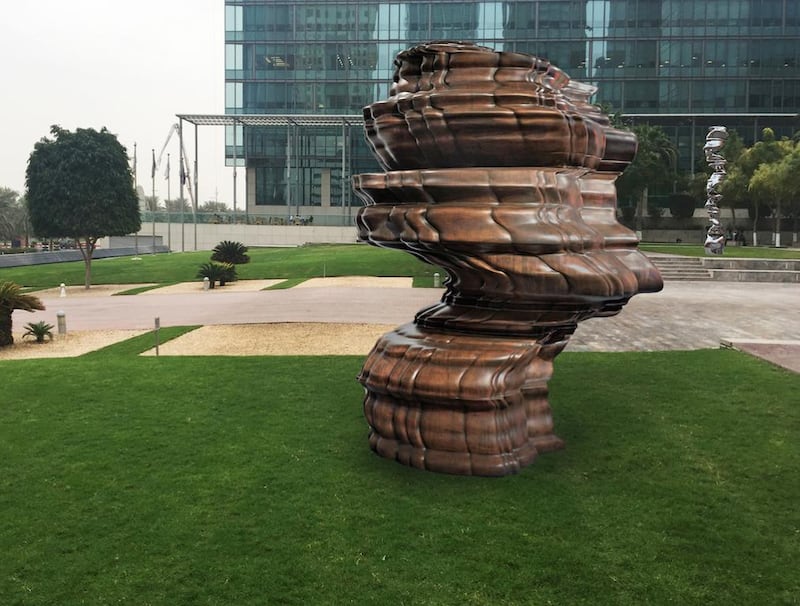 Wild Relatives by Sir Tony Cragg at DIFC. The recently knighted English sculptor has enjoyed a career that spans 40 years, thanks to pieces which intrigue and inspire interaction. The celebrated sculptor’s work has been brought to Dubai by DIFC and Alserkal Avenue-based Leila Heller Gallery.