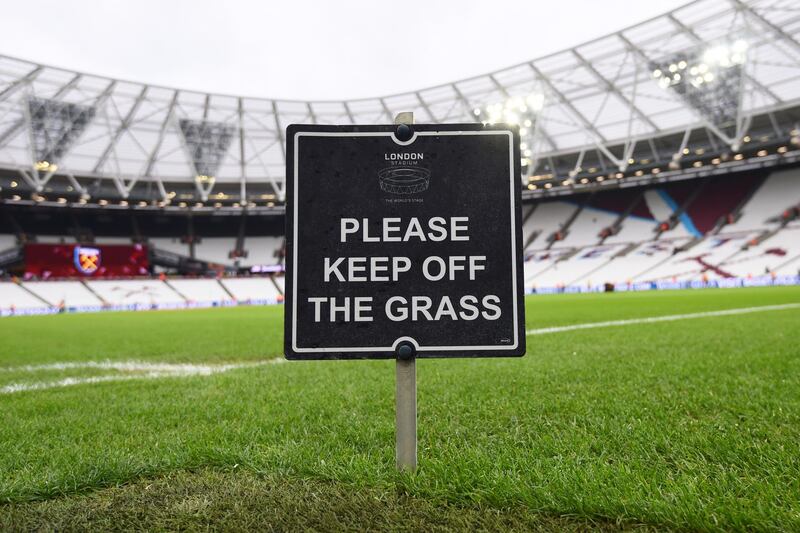 West Ham United's London Stadium was set to host the match against Wolves on Sunday before the match was postponed due to the coronavirus outbreak. EPA