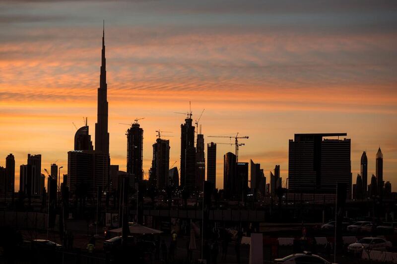 The HSBC survey found that the number of UAE-based respondents expressing confidence in the local economy fell to 57 per cent from 61 per cent in 2015, as lower oil prices act as a brake on the country’s economy. Cedric Ribeiro / Getty Images