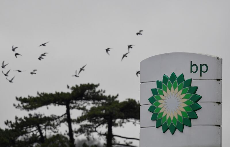 Signage is seen for BP (British Petroleum) at a service station near Brighton, Britain, January 30, 2021. Picture taken January 30, 2021. REUTERS/Toby Melville