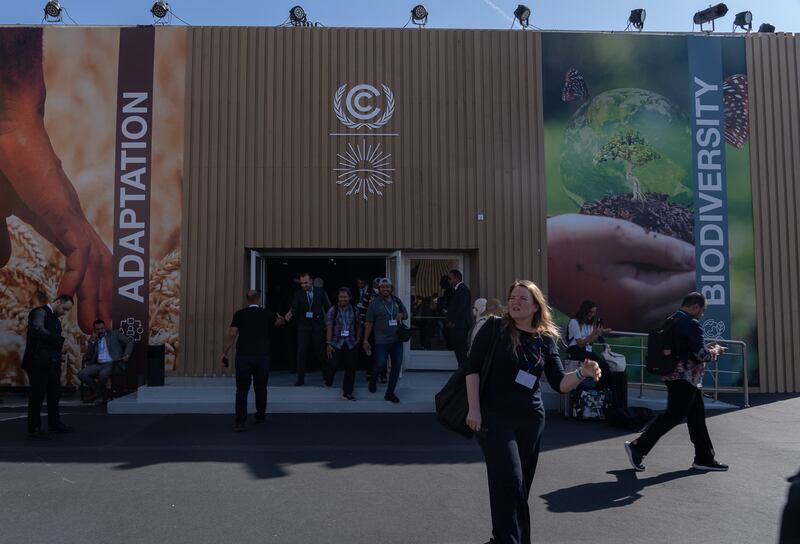 Delegates arrive at Cop27 in Sharm El Sheikh, Egypt. Mahmoud Nasr / The National