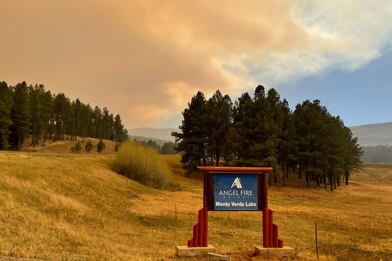 The Calf Creek and Hermits Peak fires are burning north of the ski resort town of Angel Fire, New Mexico. Reuters