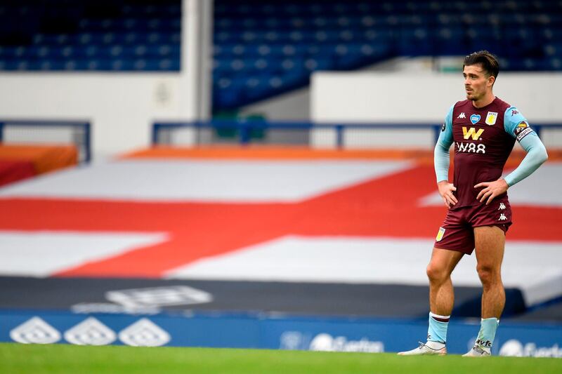Aston Villa's English midfielder Jack Grealish. AFP