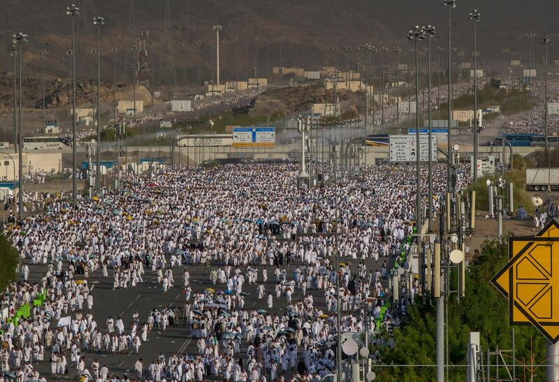 Hajj would usually see millions of Muslims visit Saudi Arabia, but coronavirus muted last year's festival. AP