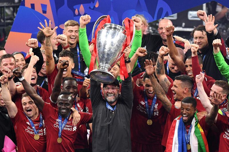 Klopp lifts the European Cup. Getty