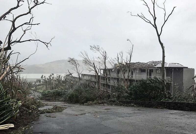 Roofs missing from buildings on Hamilton Island on March 29, 2017 after the area was hit by Cyclone Debbie. Jon Clements/AFP