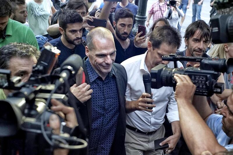 Yanis Varoufakis arrives for an urgent cabinet meeting at Maximos Mansion on June 28, 2015 in Athens, Greece. Milos Bicanski / Getty Images
