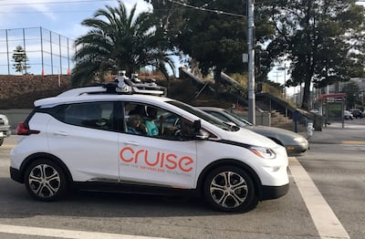 A Cruise self-driving car outside the company’s headquarters in San Francisco. Reuters