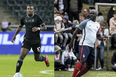 Marcus Thuram (Borussia Monchengladbach); Lilian Thuram (France, Barcelona, Juventus). AFP