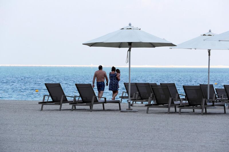 DUBAI, UNITED ARAB EMIRATES, December 10 – View of the beach area at the RIU hotel on Deira Island in Dubai. (Pawan Singh / The National) For News/Lifestyle/Online/Instagram. Story by Kelly