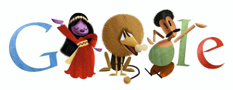 The Google Doodle representative of Sala Jahin's 83rd birthday.