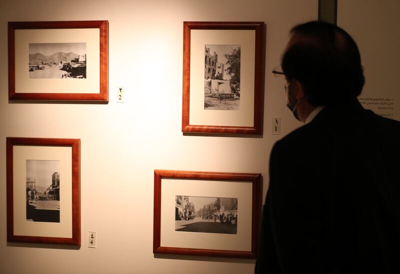 An exhibition of pictures taken by Philby (1885-1960), on display at the Sharjah Museum of Islamic Civilisation. Chris Whiteoak / The National