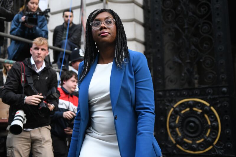 Kemi Badenoch, reappointed as Secretary of State for International Trade and President of the Board of Trade. She also becomes Minister for Women and Equalities. Bloomberg