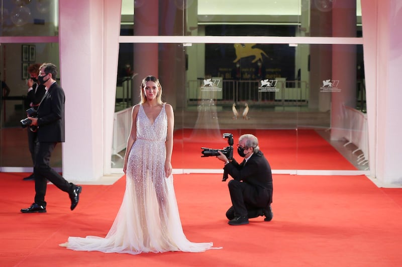 Nicole Cavallo in a Nicole Milano dress (she's the creative director of the label). Getty Images