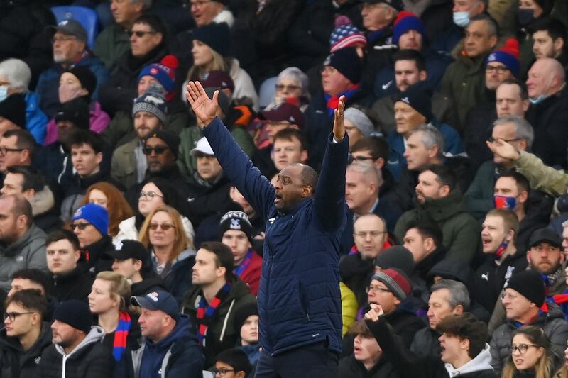 Crystal Palace manager Patrick Vieira. Getty