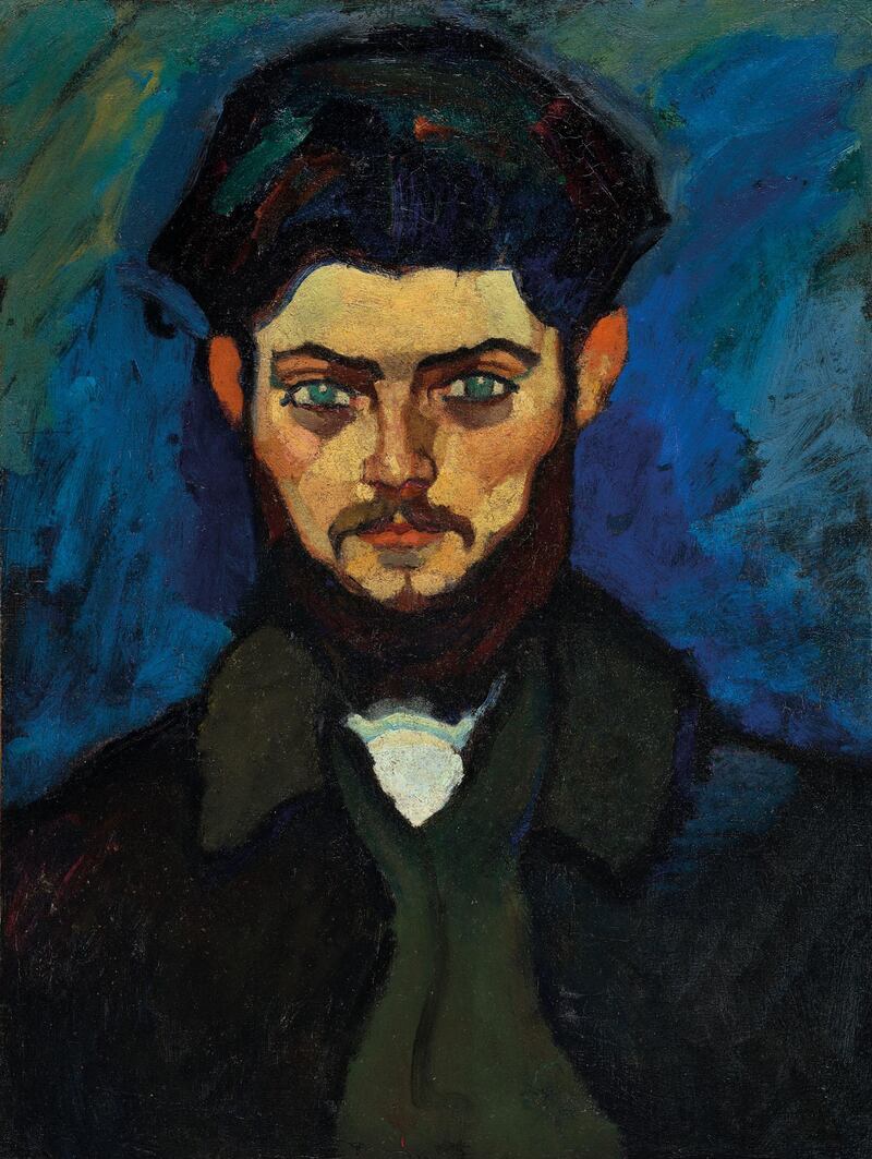 Amedeo Modigliani's 'Portrait of Maurice Drouard', 1909, sold for $5,068,428 at Christie’s in Paris. Courtesy Christie's