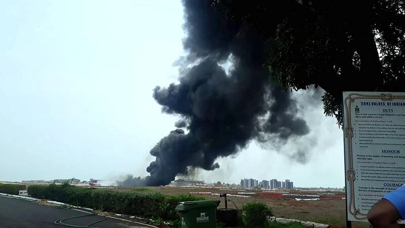fire at Goa airport 