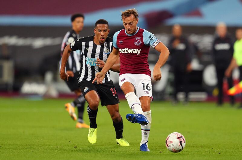 Mark Noble - 5: Spotlight was on the midfielder after criticising the club over the sale of Grady Diangana. Game pretty much passed him by and he was substituted midway through the second half. Getty