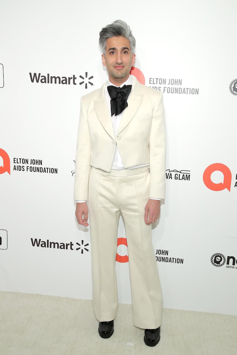Tan France arrives at the 2020 Elton John Aids Foundation Oscar Viewing Party on Sunday, February 9, 2020, in California. AFP