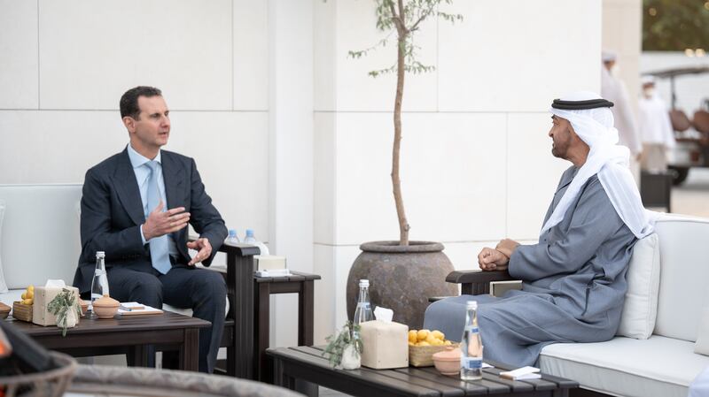 Sheikh Mohamed bin Zayed discusses the need for co-operation between the UAE and Syria with President Bashar Al Assad. Wam