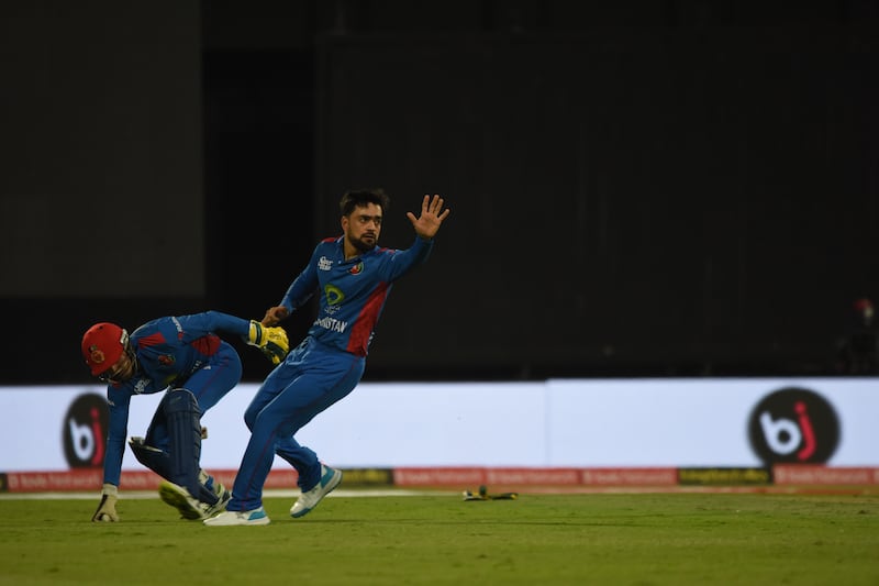 Rashid Khan picked up 1-16 to help restrict Pakistan to 130-6 in the second T20 at the Sharjah Cricket Stadium on Sunday, March 26, 2023