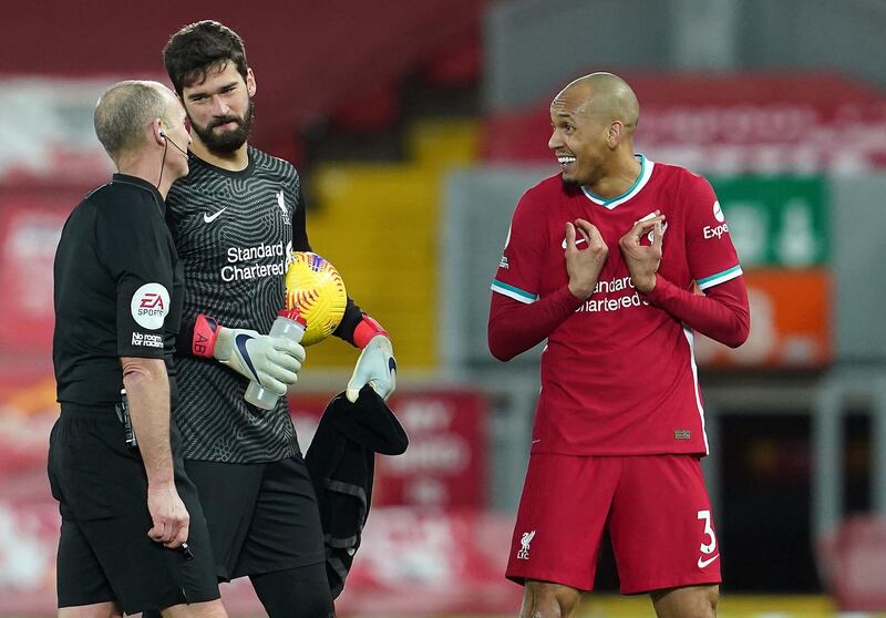 Fabinho - 5: Failed to deal with Barnes, allowing the striker to break free to earn the decisive penalty. The Brazilian was not as composed as usual and picked up a silly yellow card for an incident that sparked a half-time melee. PA