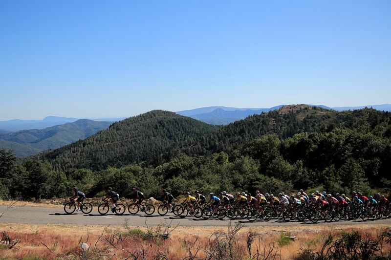 The peloton during Stage 6. EPA