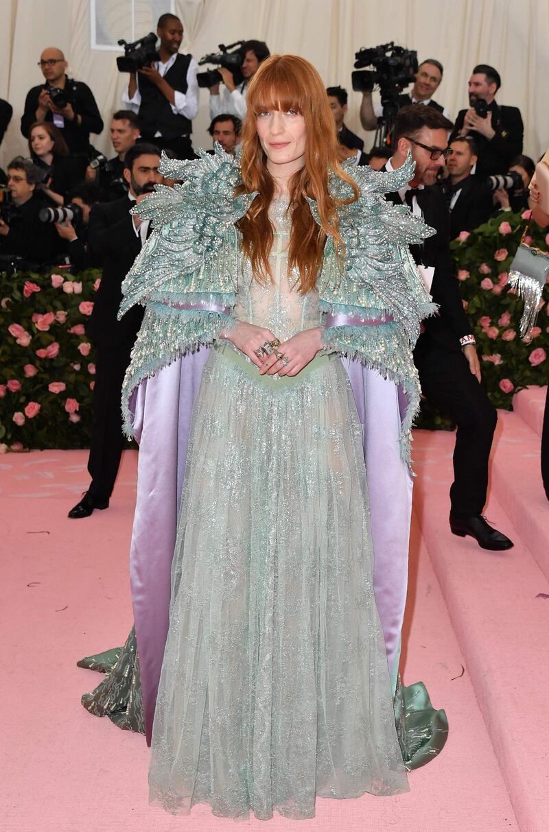 Musician Florence Welch arrives at the 2019 Met Gala in New York on May 6. AFP