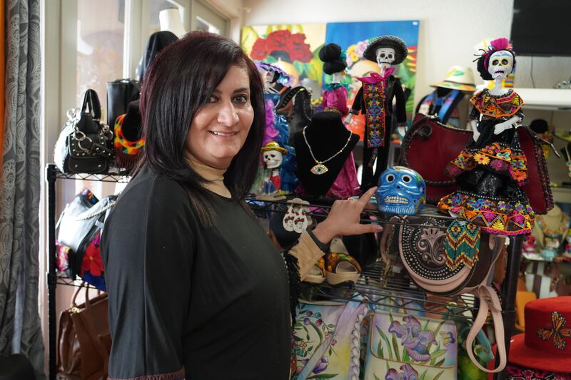 Samira Jabbar, a Venezuelan-born Palestinian American, poses inside her boutique in Phoenix, Arizona. All photos: Willy Lowry / The National