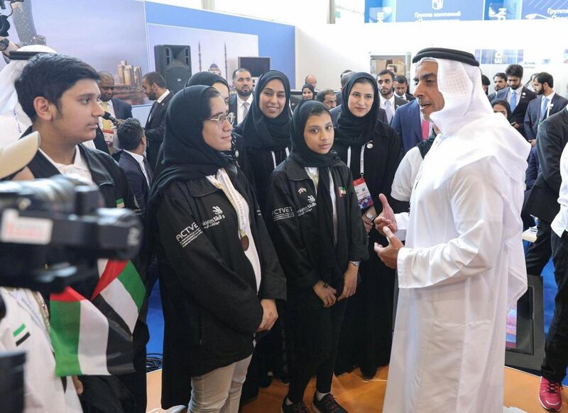 Prior to his speech, he visited the UAE’s exhibits at the Moscow Global Forum, known as the “City of Education”.