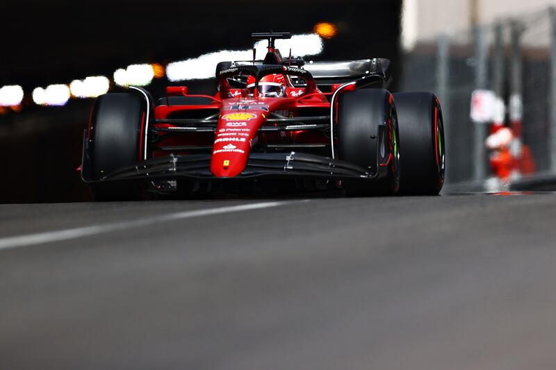 Charles Leclerc in his Ferrari. Getty