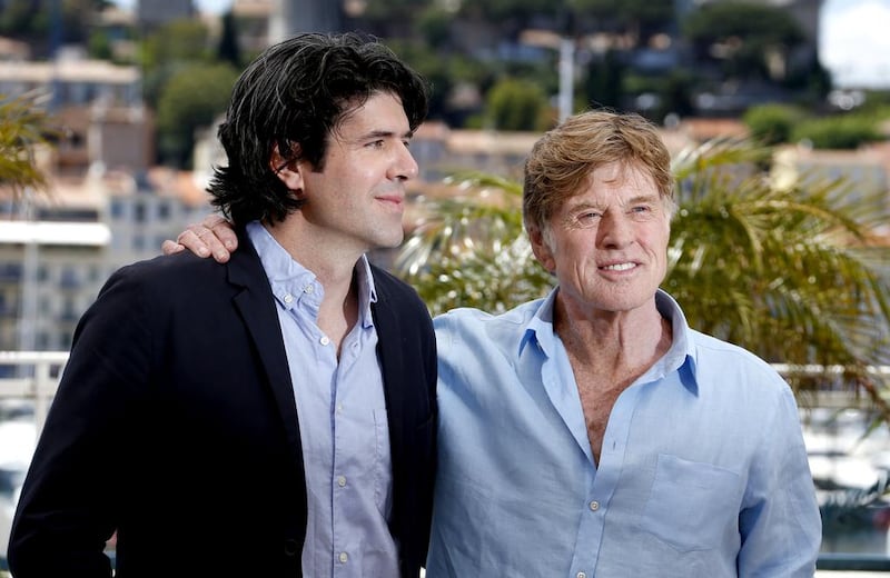 Robert Redford, right, and JC Chandor. Valery Hache / AFP 