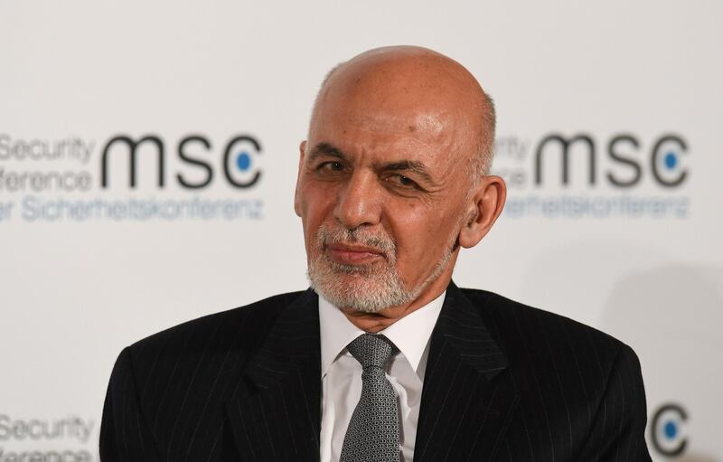 President of Afghanistan Ashraf Ghani takes part in a panel discussion during the 56th Munich Security Conference (MSC) in Munich, southern Germany.  AFP