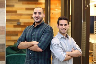 Invygo co-founders Eslam Hussein and Pulkit Ganjoo started Invygo in 2018 and joined the Misk500 accelerator programme in 2019. Chris Whiteoak / The National