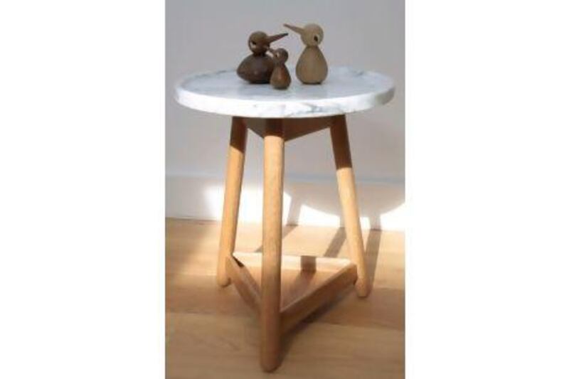 Bethan Gray's 'Carve' white side table.