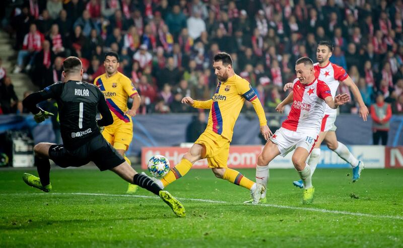 Lionel Messi misses a chance to score. Getty