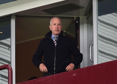 BIRMINGHAM, ENGLAND - SEPTEMBER 20: Aston Villa owner Randy Lerner looks on during the Barclays Premier League match between Aston Villa and Arsenal at Villa Park on September 20, 2014 in Birmingham, England.  (Photo by Laurence Griffiths/Getty Images)