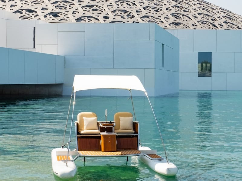 Visitors can choose between a 30-minute and a 60-minute catamaran ride for two. Photo: Louvre Abu Dhabi