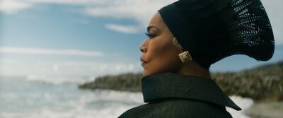 Angela Bassett as Queen Ramonda in Black Panther: Wakanda Forever. AP