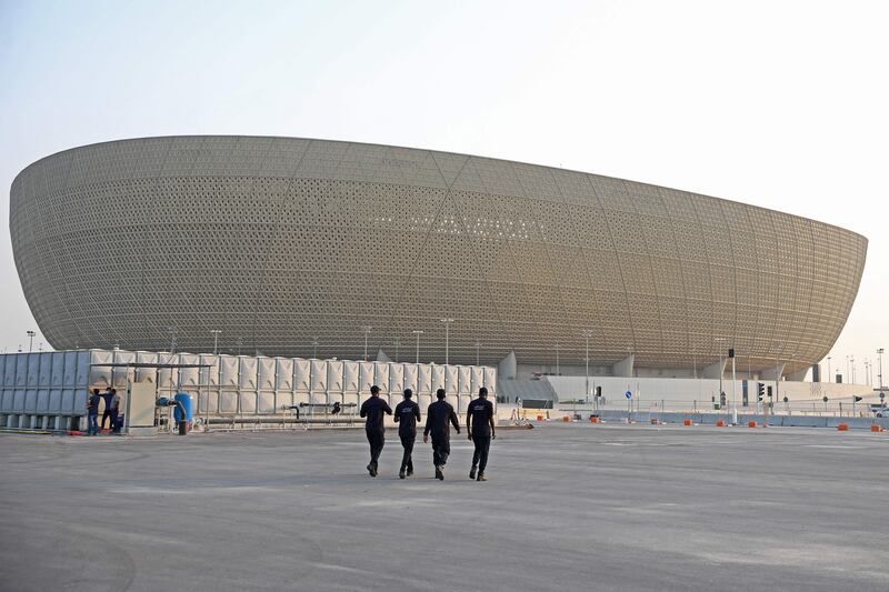 The 80,000-capacity Lusail Stadium which will host matches for the Fifa World Cup in Qatar later this year, including the final. AFP