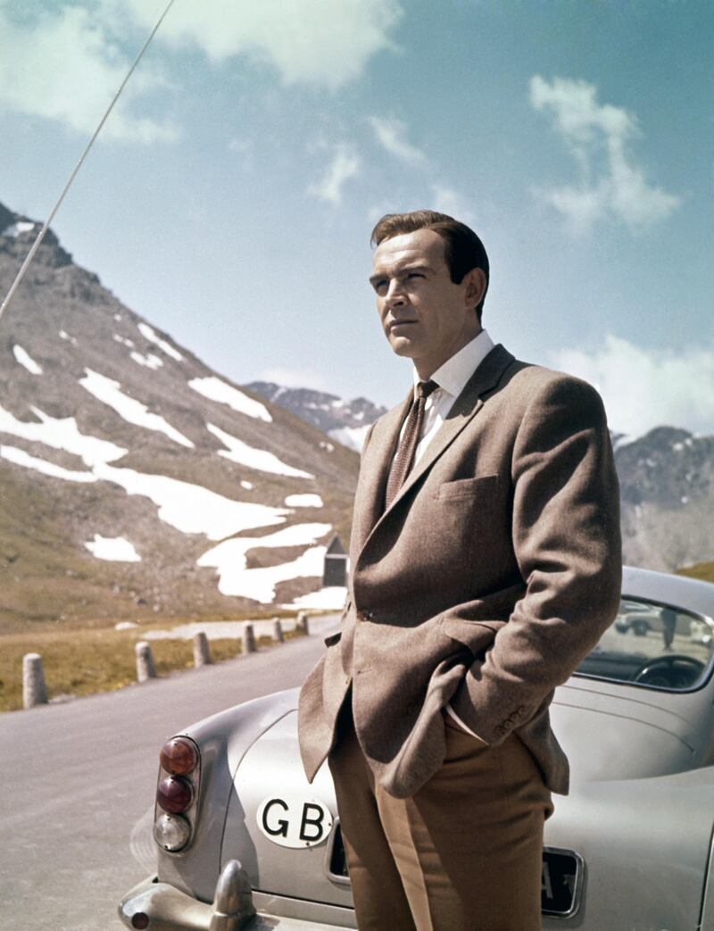 Actor Sean Connery on the set of "Goldfinger". (Photo by Sunset Boulevard/Corbis via Getty Images)