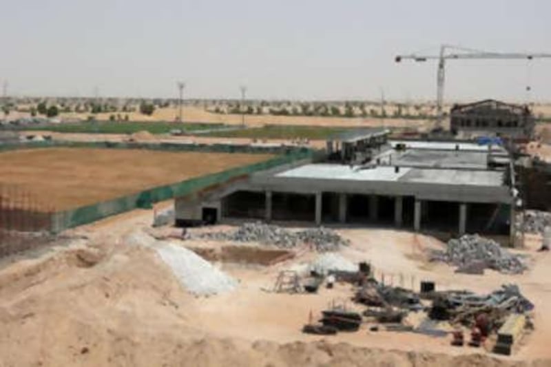 Construction woek in progress at the new rugby ground on Dubai-Al Ain Road.