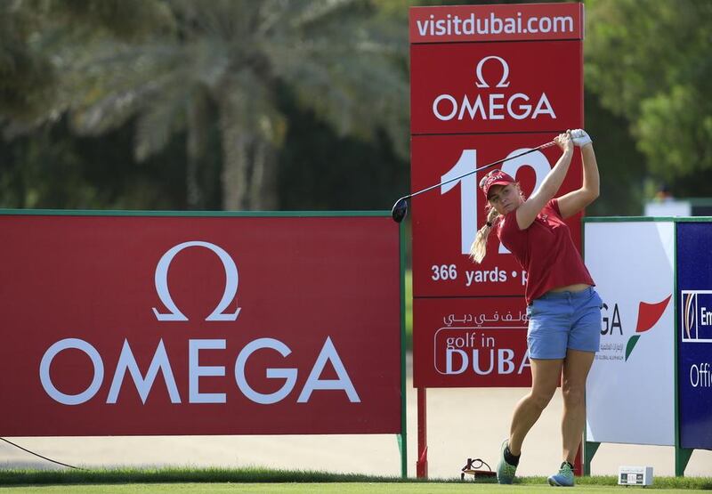 Charley Hull will be aiming to win her first Omega Dubai Ladies Masters title at her fourth attempt. Courtesy Omega Dubai Ladies Masters