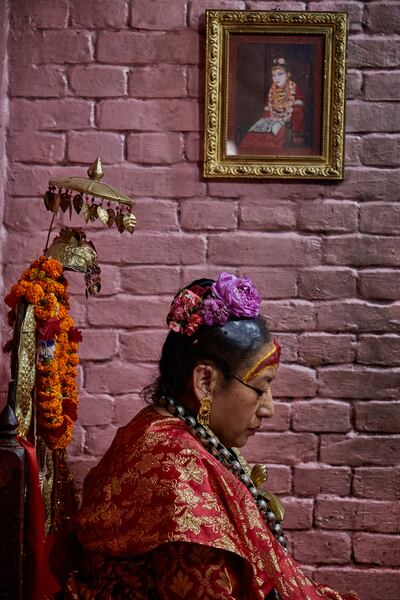 Living goddess Dhana Kumari Bajracharya, who remained a Kumari into her thirties. Photo: Stuart Butler