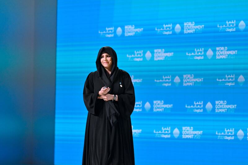 Sheikha Latifa bint Mohammed bin Rashid, Member of Dubai Council, speaks at the summit.