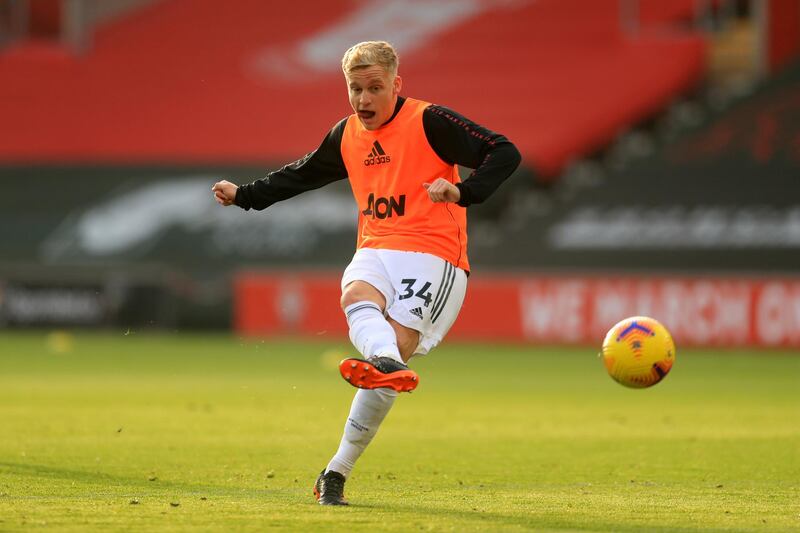 Donny Van de Beek 6. On for Cavani 78'. Unlucky not to start. Getty Images