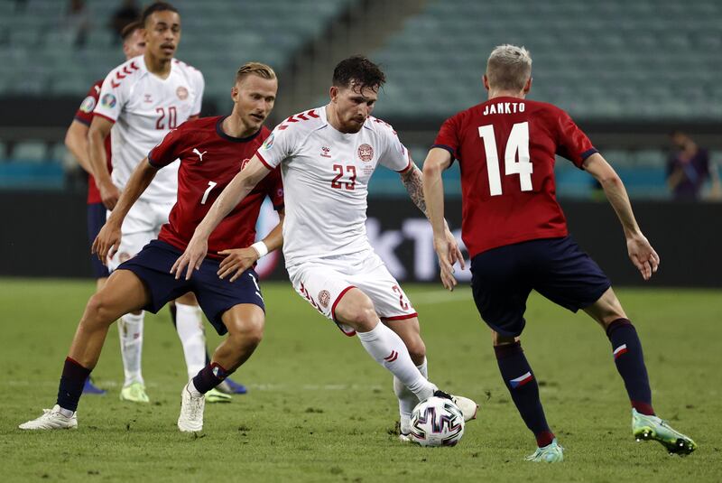 Key player as Denmark dominated in the middle and reached the semi-final of a major tournament for the first time since Euro ’92 – which they won. Struggled in the last ten minutes and looked exhausted but ran himself into the ground and still created chances. EPA