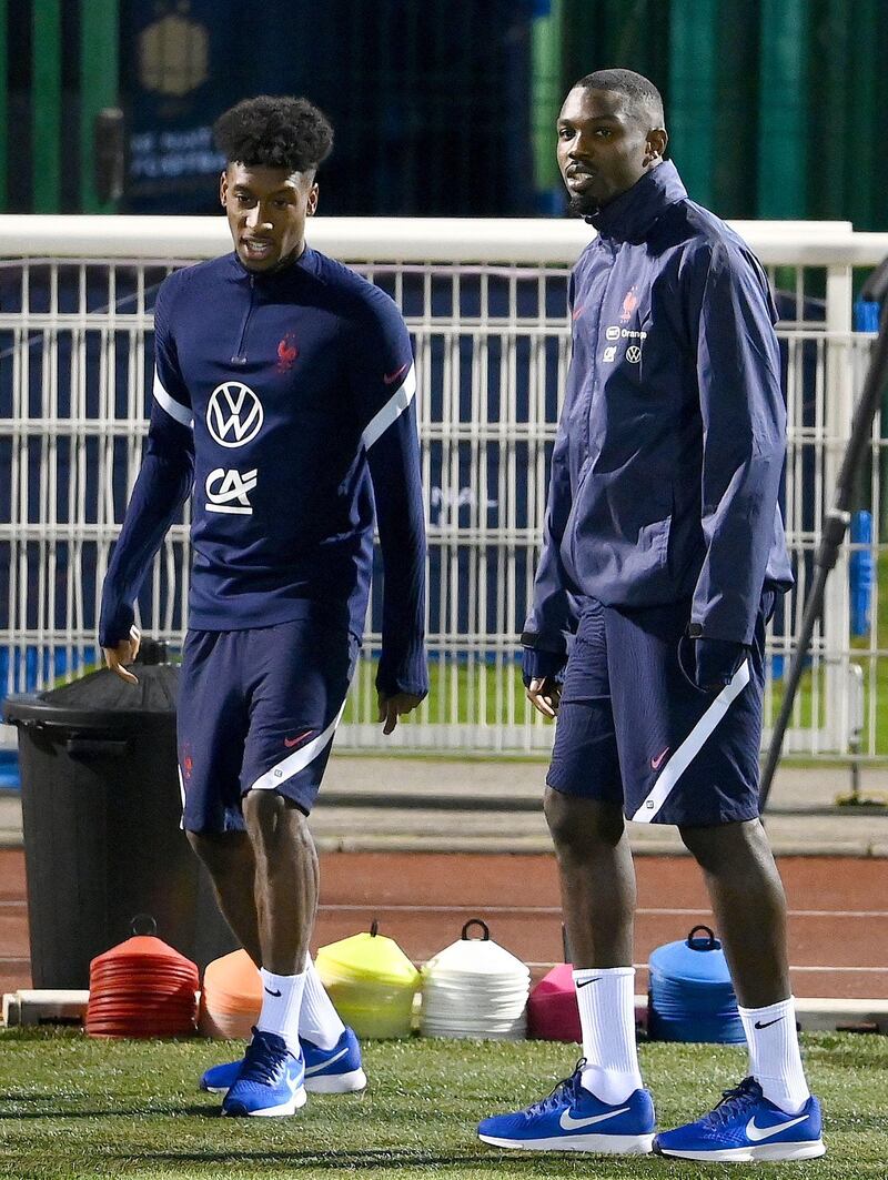France's Kingsley Coman, left, and Marcus Thuram. AFP